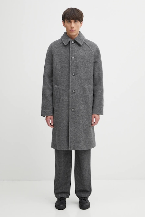 Vuneni kaput A.P.C. manteau gaston boja: siva, WVBEH.H01516