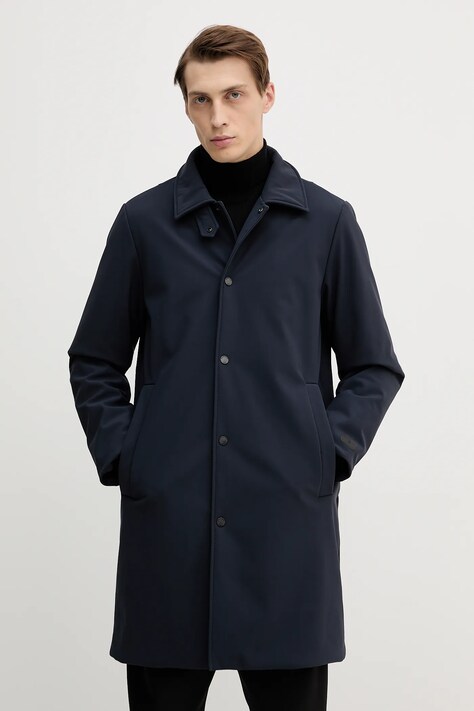Trussardi płaszcz kolor granatowy 8023M000006N