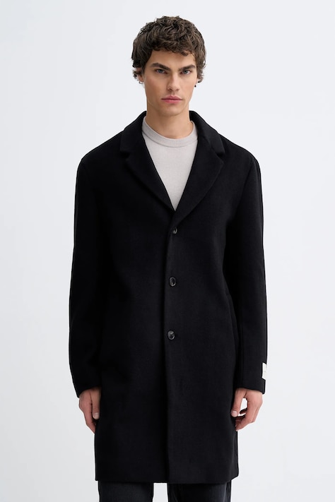 Calvin Klein cappotto con lana colore nero LV04LD900G