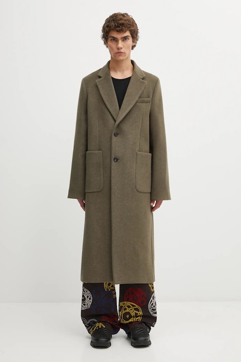 Пальто с добавлением шерсти Our Legacy Robe цвет зелёный  M4251RD