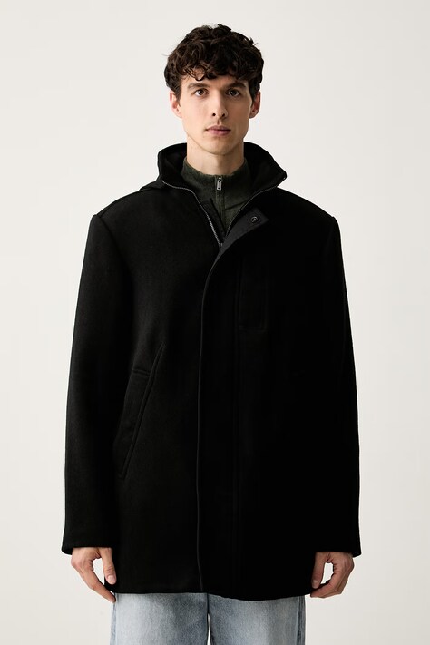 G-Star пальто для мужчин с шерстью Garber Wool Trench чёрное D27311-E155