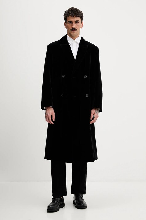 HUGO płaszcz bawełniany kolor czarny 50549277