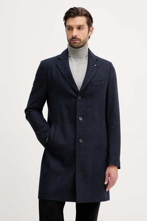 Tommy Hilfiger płaszcz kolor granatowy FSTHL4064.FSTH604
