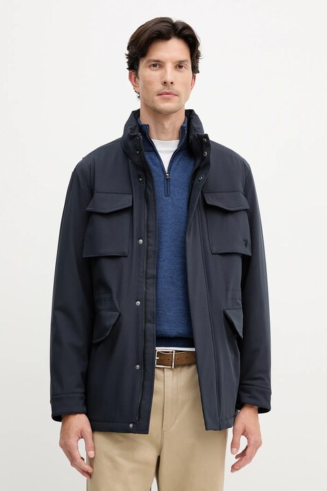 Trussardi kurtka kolor granatowy przejściowa 8028M000011N