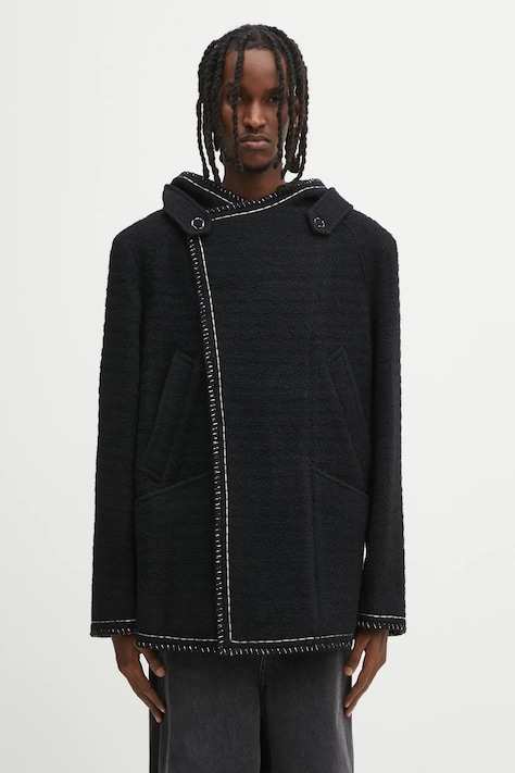 Пальто з додаванням вовни Ader Error COAT колір чорний  BO01FWCT0104BK