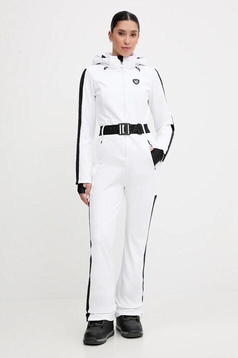 EA7 Emporio Armani costum de ski culoarea alb, AF13891.7W000791
