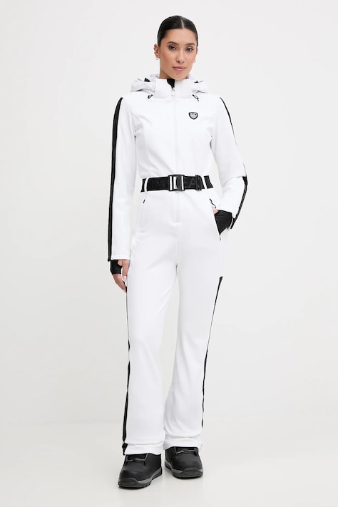 EA7 Emporio Armani costum de ski culoarea alb, AF13891.7W000791