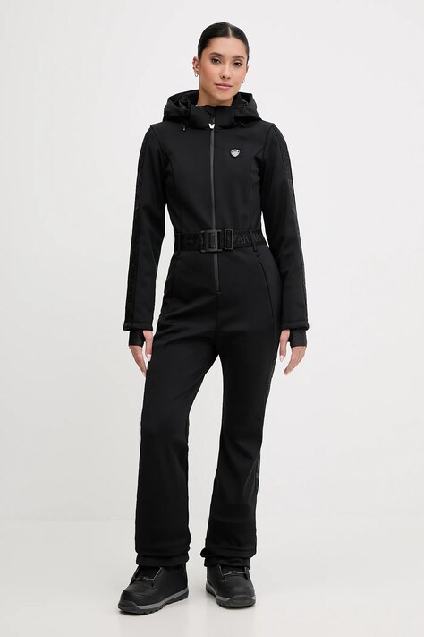EA7 Emporio Armani costum de ski culoarea negru, AF13891.7W000791