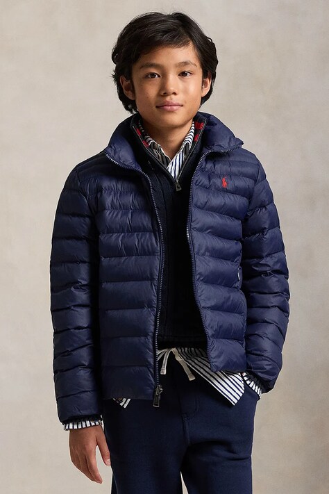 Bunda Polo Ralph Lauren tmavomodrá farba, 323969870002