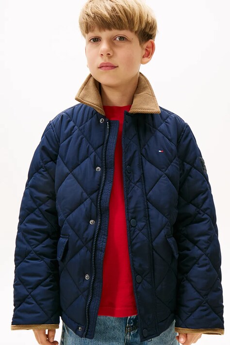 Tommy Hilfiger kurtka dziecięca kolor granatowy KB0KB09814