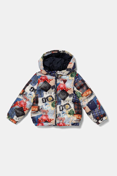 Guess kurtka dziecięca kolor multicolor N5YL05 WEGY0