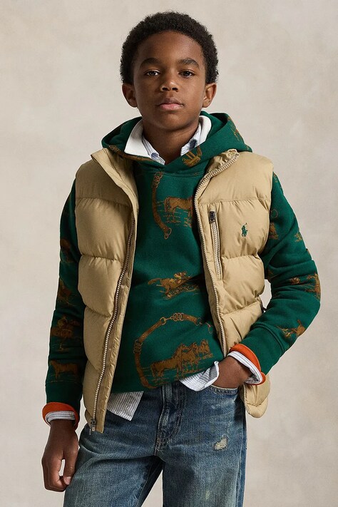 Παιδικό αμάνικο Polo Ralph Lauren χρώμα: μπεζ, 323969863003