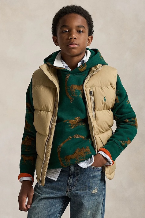 Polo Ralph Lauren vestă copii culoarea bej, 323969863003