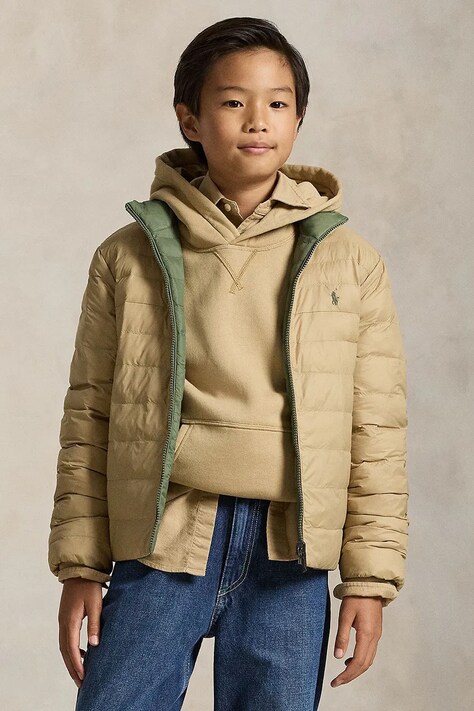 Двухсторонняя детская куртка Polo Ralph Lauren цвет зелёный 323973753001