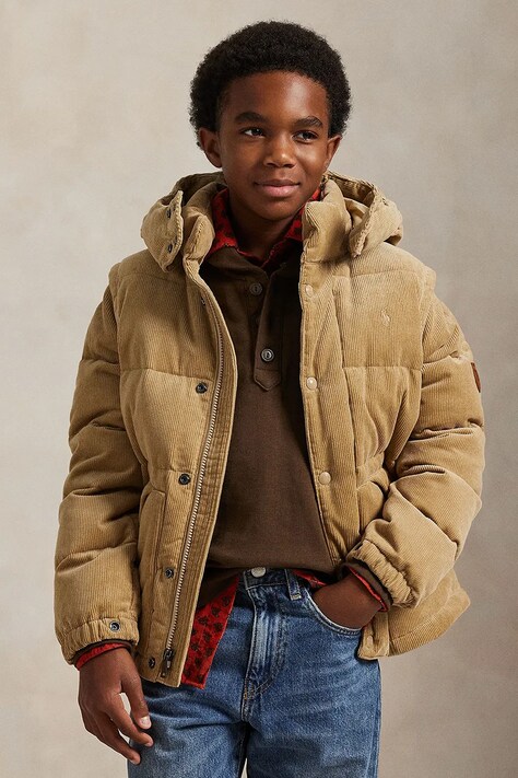 Polo Ralph Lauren gyerek pamutkabát bézs, 323978448003