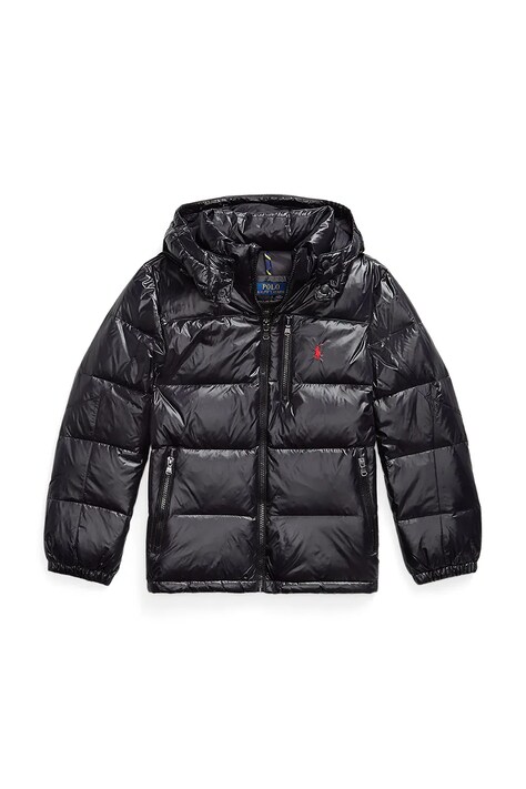 Παιδικό μπουφάν Polo Ralph Lauren χρώμα: μαύρο, 323978459001