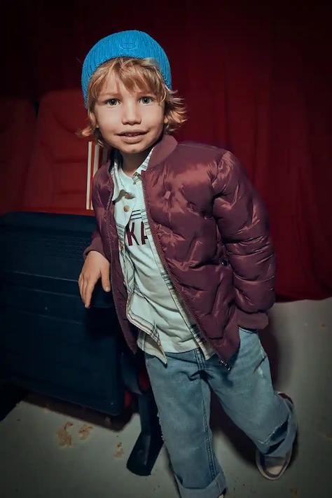 Дитяча куртка-бомбер Mayoral колір бордовий 4420