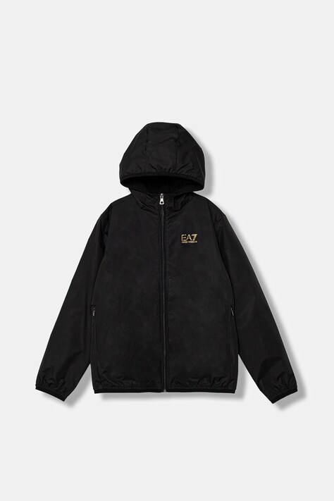 EA7 Emporio Armani kurtka dziecięca kolor czarny 7B000165 AF17183