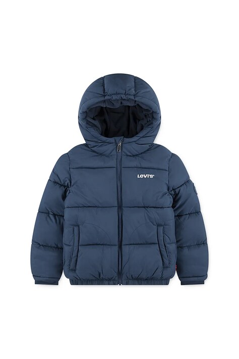 Detská bunda Levi's HVWT PUFFER WITH LOGO ELAS tmavomodrá farba, 8EN633