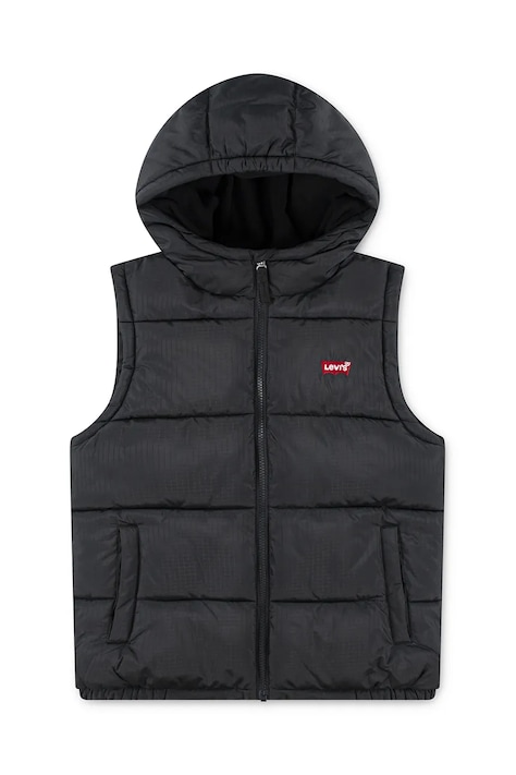 Levi's bezrękawnik dziecięcy BATWING DIRECT EMB PUFFER kolor czarny 8EN916