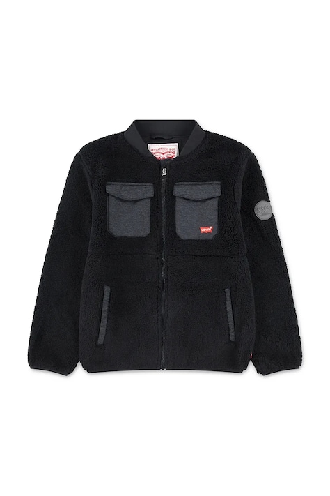 Levi's kurtka dziecięca UTILITY PKT SHERPA JKT kolor czarny 9EN627