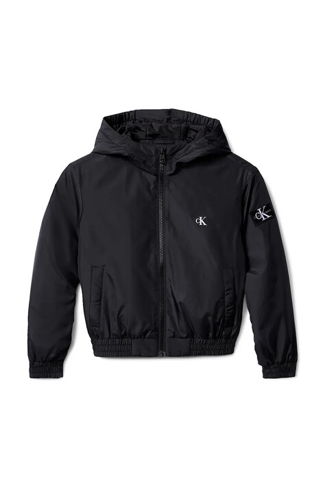 Calvin Klein Jeans kurtka dziecięca kolor czarny IB0IB02568