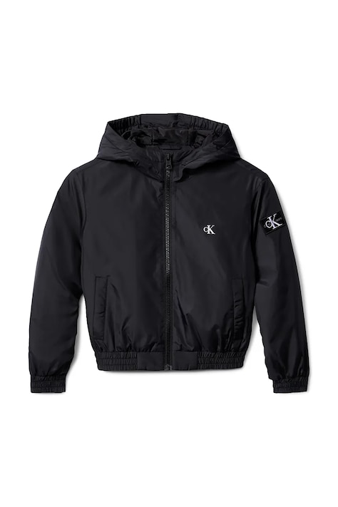 Дитяча куртка Calvin Klein Jeans колір чорний IB0IB02568