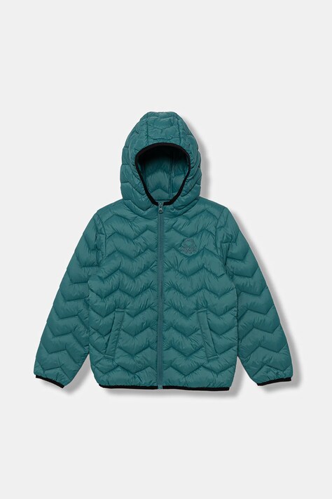 Παιδικό μπουφάν United Colors of Benetton χρώμα: τιρκουάζ, 2TWDCN04V