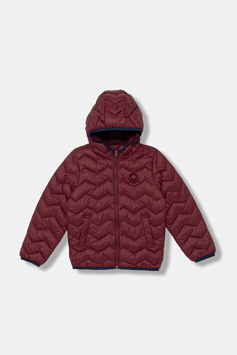 Dětská bunda United Colors of Benetton vínová barva, 2TWDCN04V