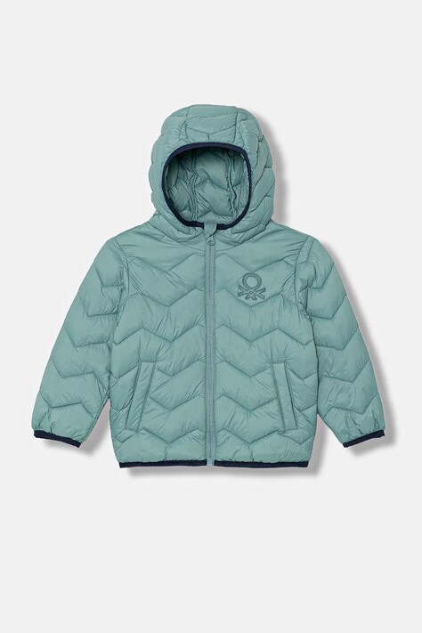 Детская куртка United Colors of Benetton цвет бирюзовый 2TWDGN02V