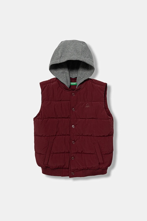United Colors of Benetton vestă copii culoarea bordo, 2IGGCJ012