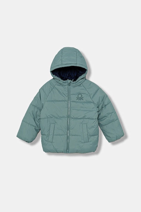 United Colors of Benetton geacă copii culoarea turcoaz, 2WU0GN02W