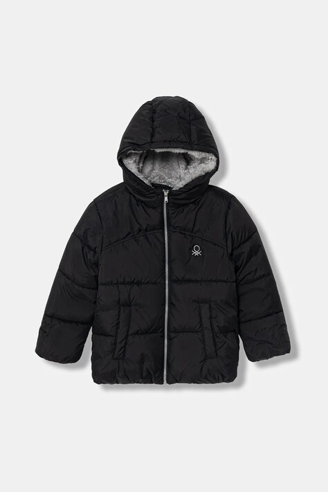 United Colors of Benetton kurtka dziecięca kolor czarny 2WU0CN05I