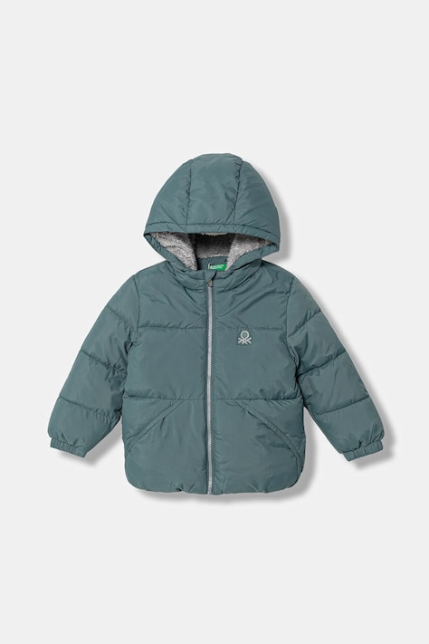 Otroška jakna United Colors of Benetton zelena barva, 2WU0GN035