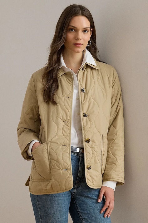 Куртка Lauren Ralph Lauren колір бежевий перехідна 297979513