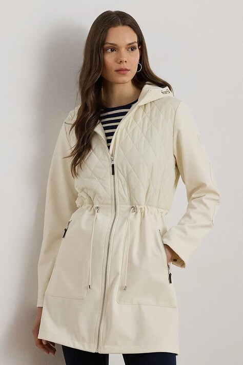 Lauren Ralph Lauren kurtka kolor beżowy przejściowa 297979516