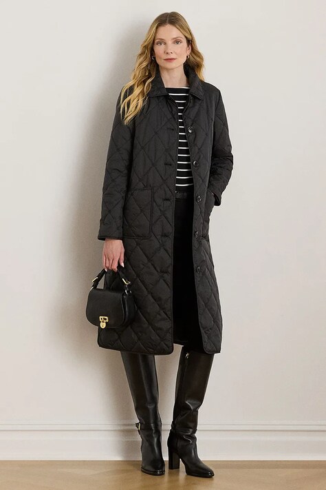 Bunda Lauren Ralph Lauren černá barva, přechodná, 297980103