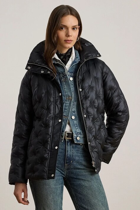 Μπουφάν Lauren Ralph Lauren χρώμα: μαύρο, 297980104