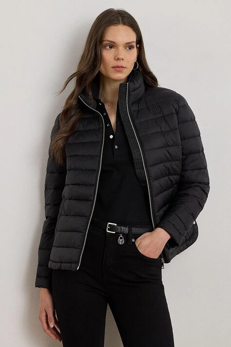 Μπουφάν Lauren Ralph Lauren χρώμα: μαύρο, 297980106
