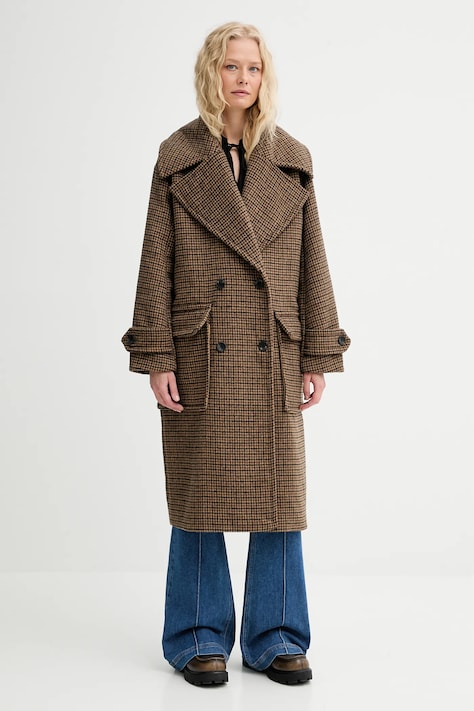 MUNTHE cappotto con aggiunta di lana LIBASTO colore marrone  253154925340
