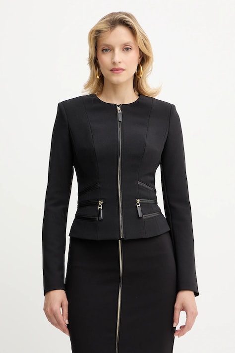 Elisabetta Franchi sacou culoarea negru, un singur rând de nasturi, uni, GI17356E2