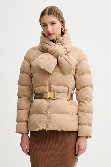 Куртка Elisabetta Franchi цвет бежевый зимняя PI83D56E2