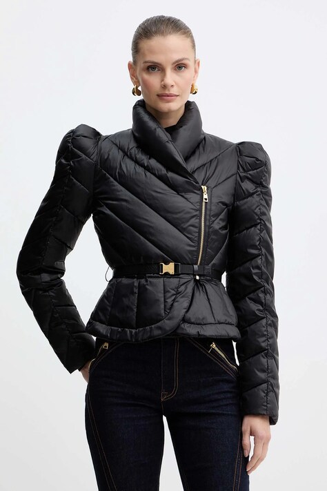 Elisabetta Franchi rövid kabát fekete, átmeneti, PI89Z56E2