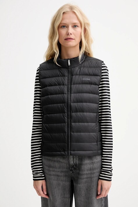 Αμάνικο από πούπουλα Calvin Klein χρώμα: μαύρο, LV044C529G