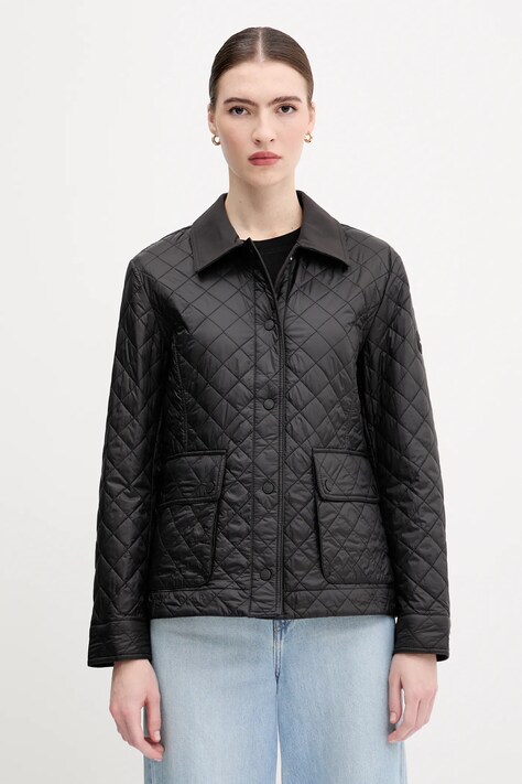 Tommy Hilfiger geacă culoarea negru, de tranzitie, WW0WW45641