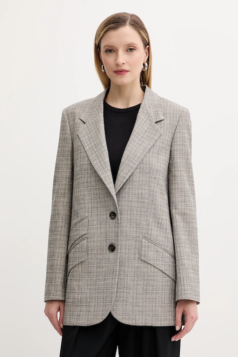 Blazer s příměsí vlny PS Paul Smith šedá barva, W2R-424J-T31313