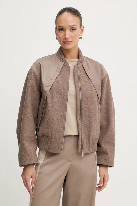 BOSS giacca bomber in misto lana Paisie colore beige 50543411