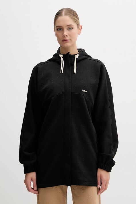 Guess rövid kabát PEONY fekete, átmeneti, oversize, V5YQ05 KBSL2