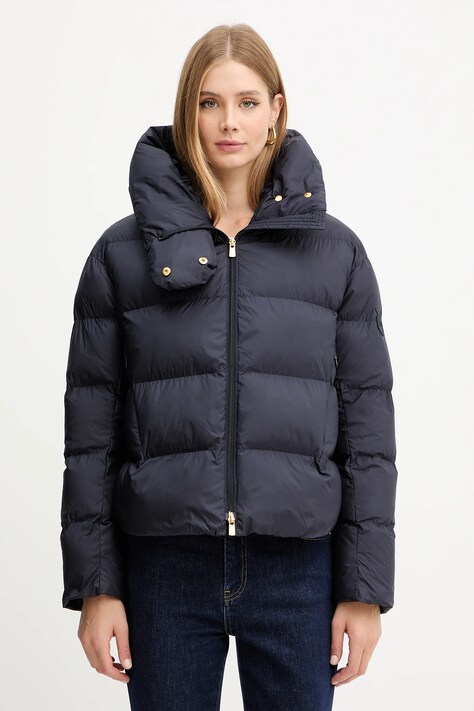 Pinko geacă culoarea bleumarin, de iarnă, oversize, 101602 A2P6