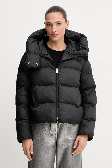 Pinko geacă culoarea negru, de iarnă, oversize, 101602 A2P6